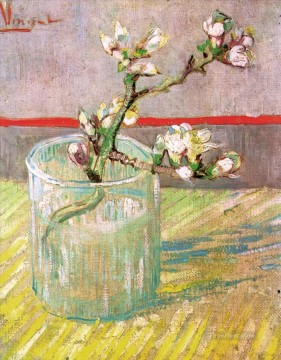Rama de almendro en flor en un vaso Vincent van Gogh Pinturas al óleo